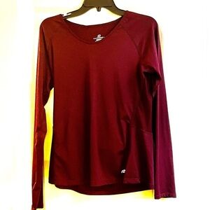 Maroon long sleeve running top